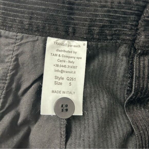 TRANSIT PAR SUCH women’s Tapered Trouser PANTS in black corduroy - Picture 6 of 12